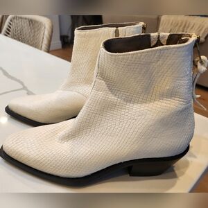 All saints White Goat Fur boots